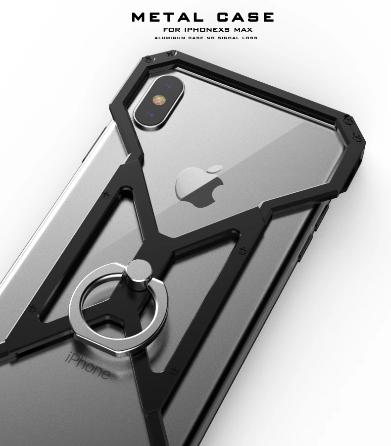 Алюминиевый армированный чехол Super Hero для iPhone 11 Pro XS Max XR X 8 7 6 6S Plus чехол-крышка для телефона с кольцом и Железным человеком-пауком