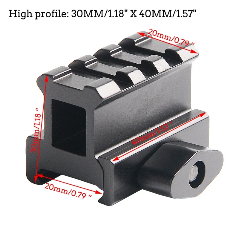 30MM QD прицел Riser Rail Mount Quick Release низкий средний высокий профиль 3 слота Пикатинни для точечный прицел охотничий аксессуар HT1-0038 - Цвет: 30MM