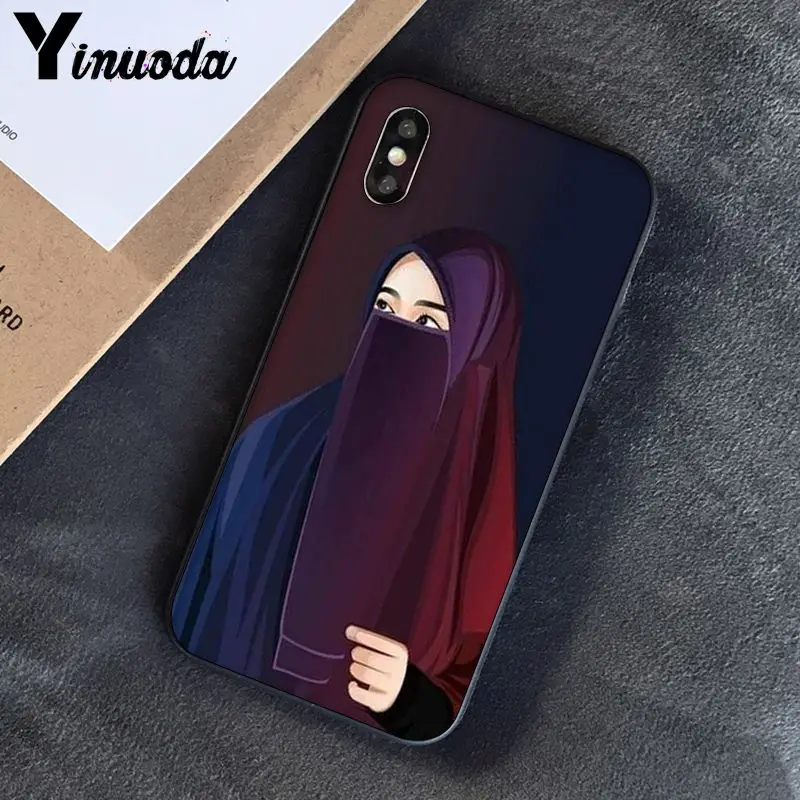 Yinuoda Мусульманский Исламский мультфильм девушка протектор чехол для телефона