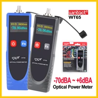 rz digital fiber optic power meter handheld network cable tester mini fault locator factor meter with 6 optic wave length wt65