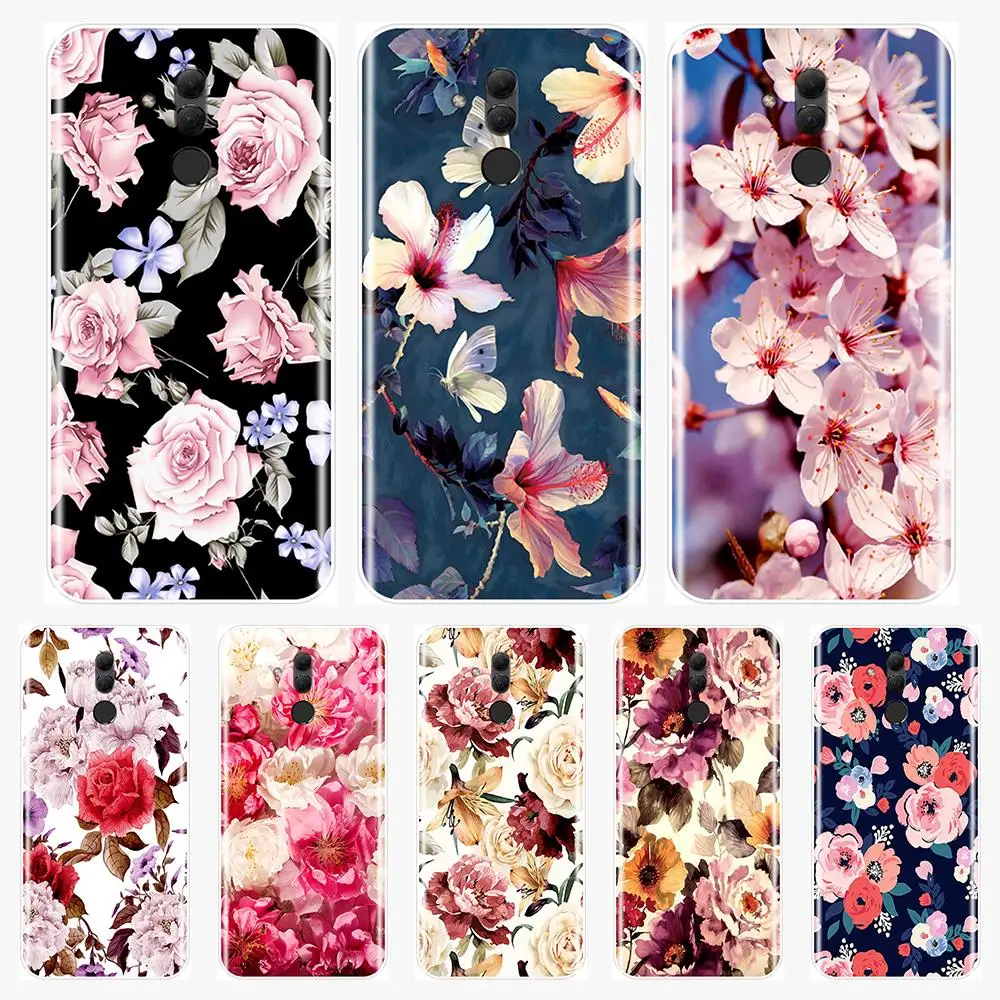 Красивая задняя крышка с цветами для Huawei Mate 7 8 9 10 20 30 Lite мягкий силиконовый чехол