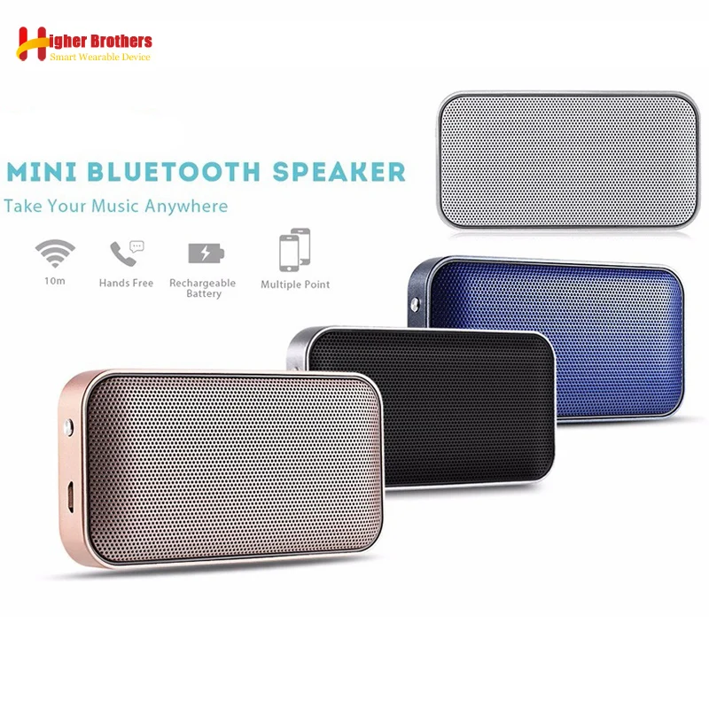 Портативный беспроводной Bluetooth динамик мини маленький металлический Карманный