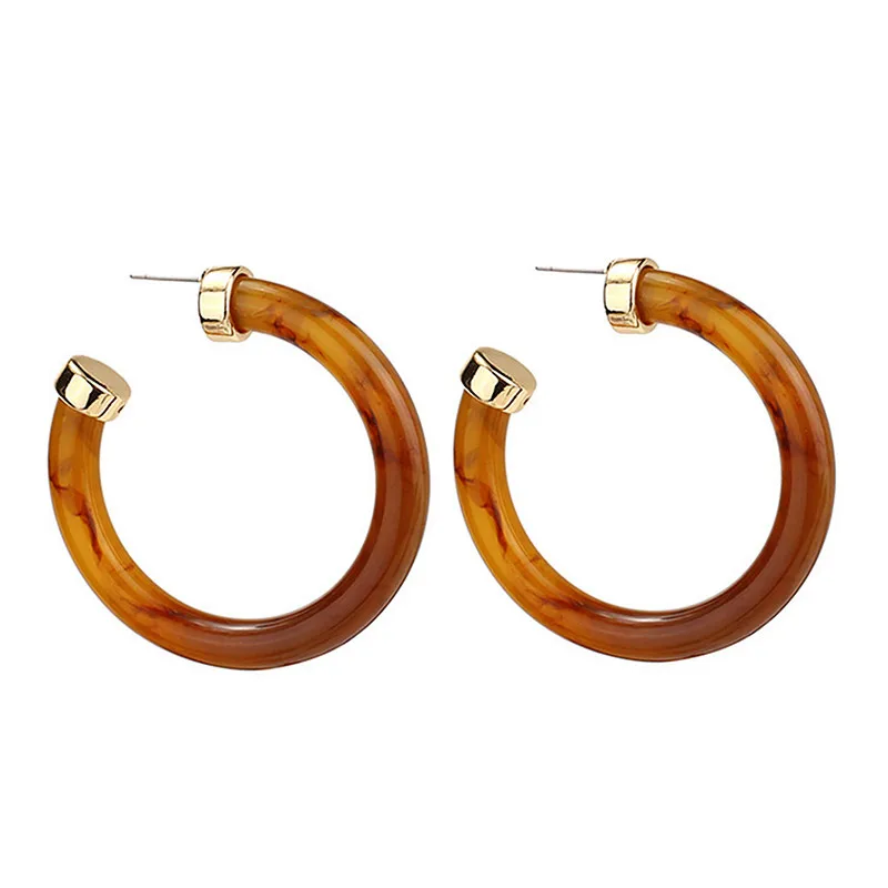 Новые простые прозрачные акриловые висячие серьги C-образной формы для женщин