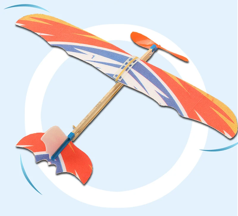 Маленький Thunderbird Резиновая лента силовой самолет планер р/у модель ручной работы DIY детские развивающие игрушки студенческий научный подарок