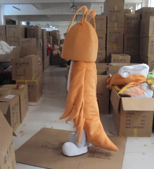 Высокое качество EVA Материал оранжевый Лобстер талисман костюмы унисекс