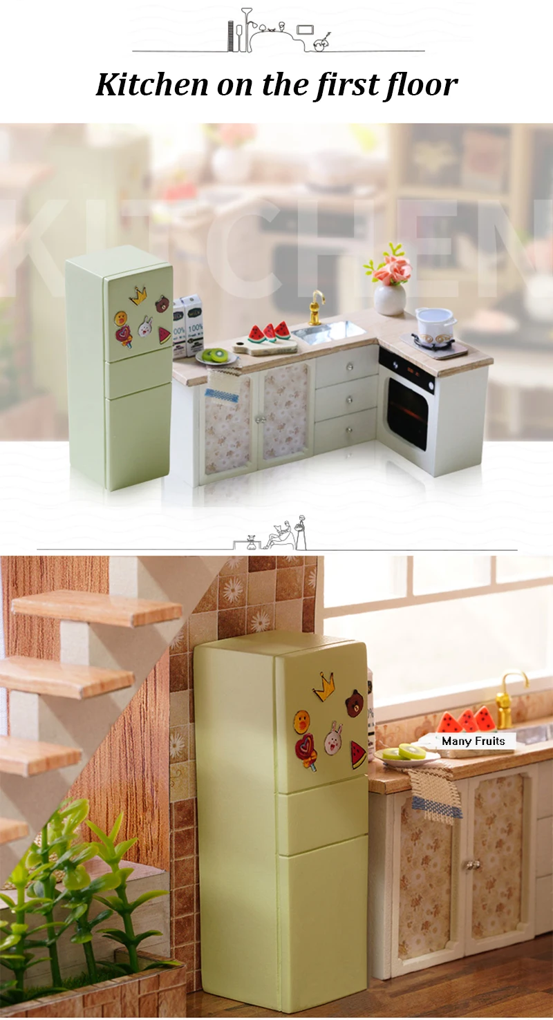 Новая мебель DIY Кукольный дом деревянные миниатюрные кукольные домики мебель Пылезащитный Набор коробка головоломка Сборка Кукольный домик игрушки для подарка
