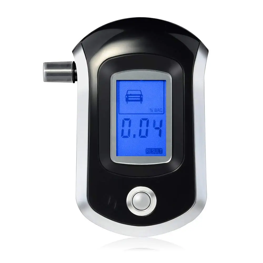 

Professional Digital Breath Alcohol Tester with LCD Dispaly with 5 Mouthpieces AT6000 Breathalyzer Drop Shipping