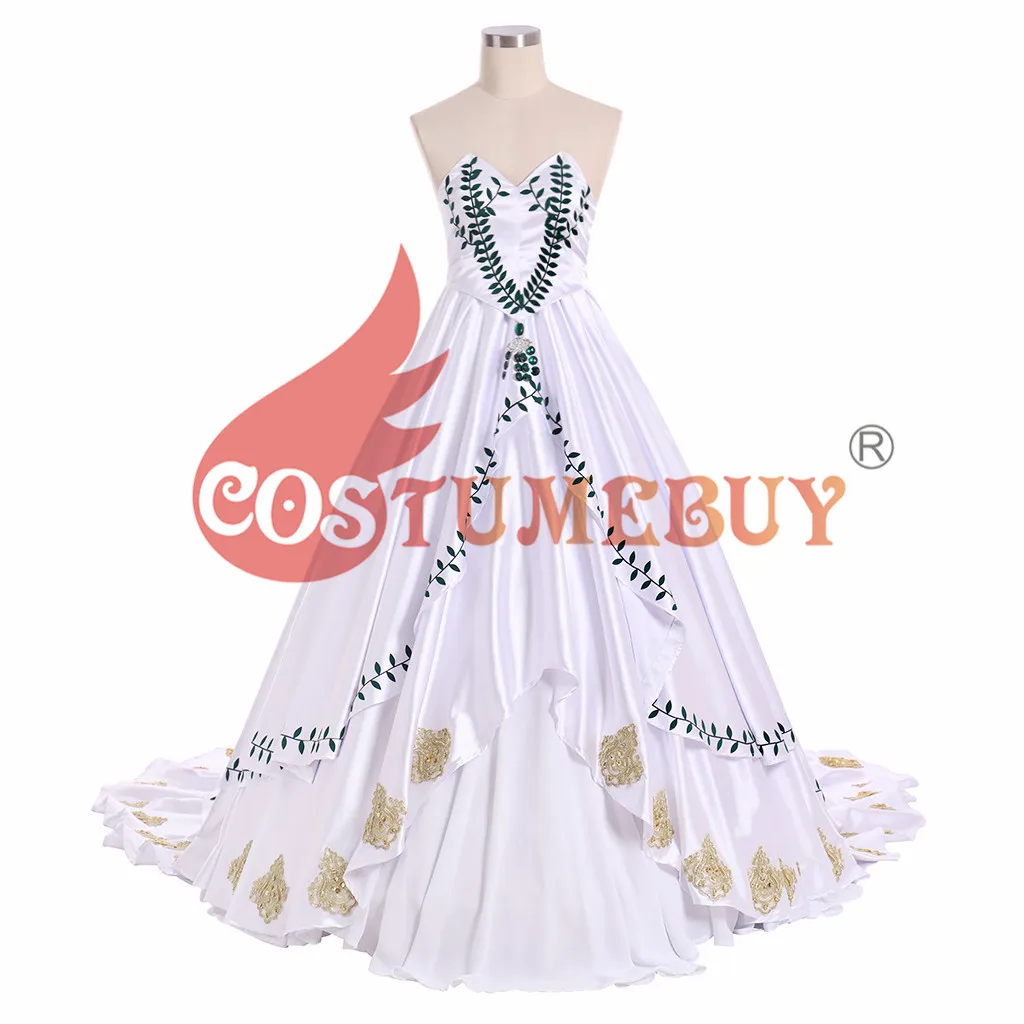 CostumeBuy/игра Final Fantasy IX FF9 гранат Til Alexandros платье принцессы карнавальный костюм белые