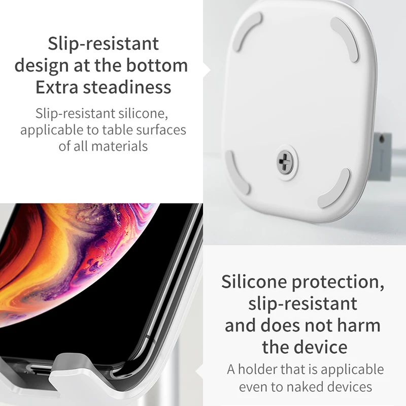 Baseus обновленный регулируемый держатель для телефона не скользит стабильный стол