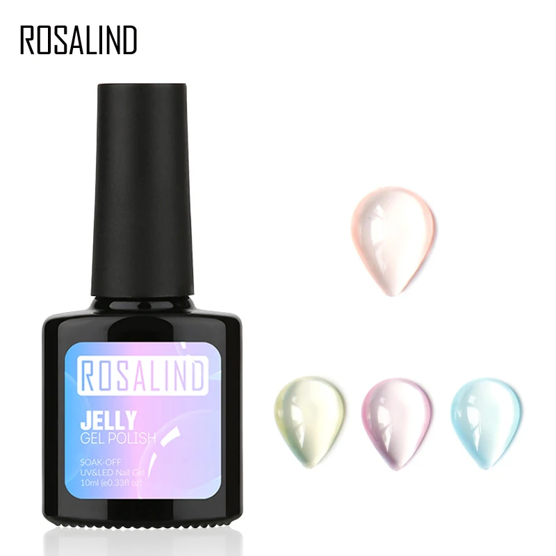 Гель лак для ногтей ROSALIND 1S 10 мл Опаловое желе отмачиваемый маникюрный