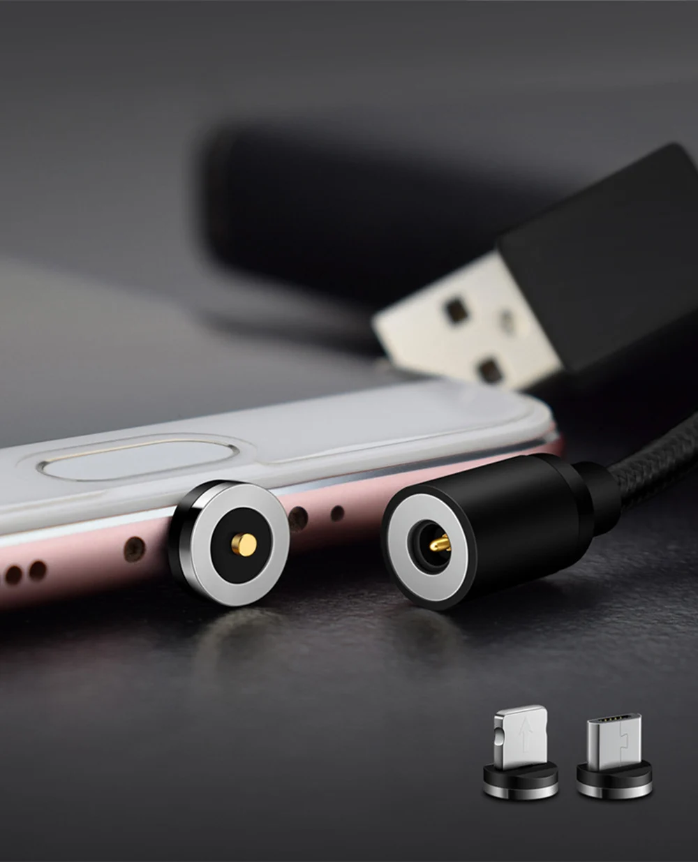 Магнитный кабель для освещения Micro USB Type C телефонный iPhone X 7 Xiaomi samsung galaxy s9 Быстрая