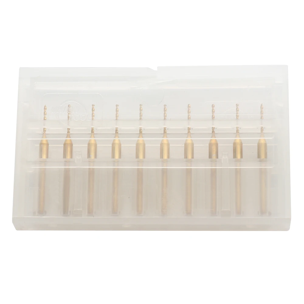 

10pcs 1.0mm Titanium Coated Carbide End Milling Cutter Engraving Edge Cutter CNC Router Bits End Mill for PCB Machine