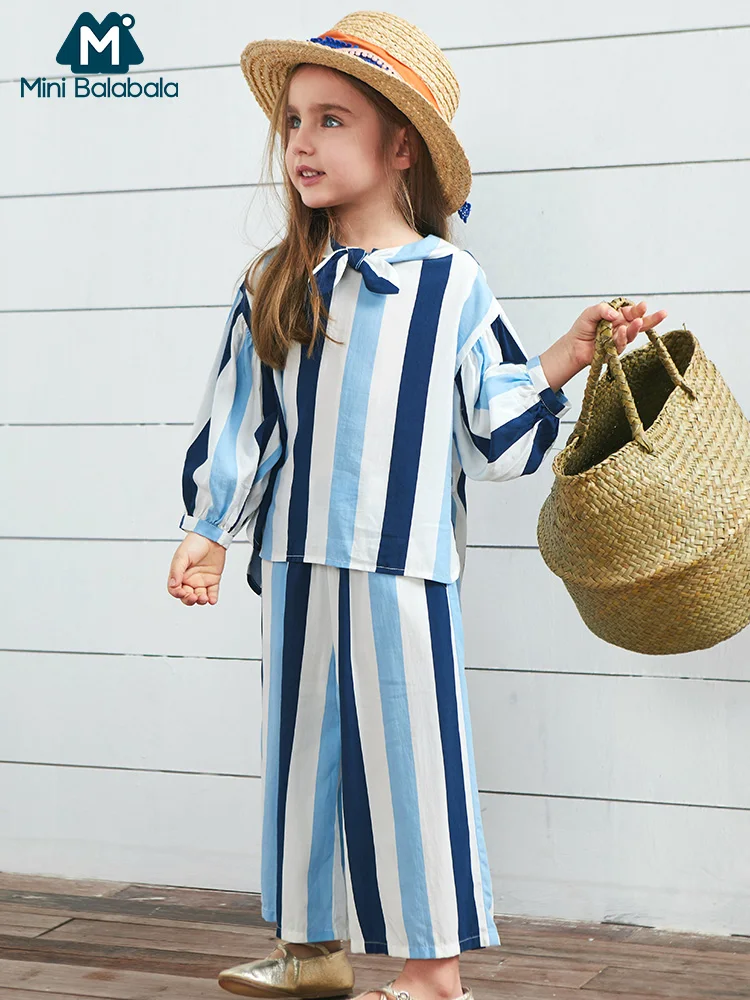 Комплект одежды с длинными рукавами Mini balabalaGirls новинка весны 2019 детская одежда