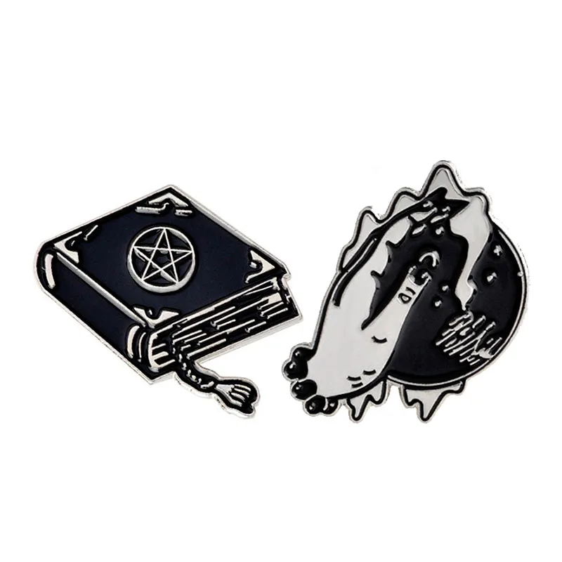 Ведьмы заклинание книга колдовство Pin набор ведьмы булавка Волшебная броши