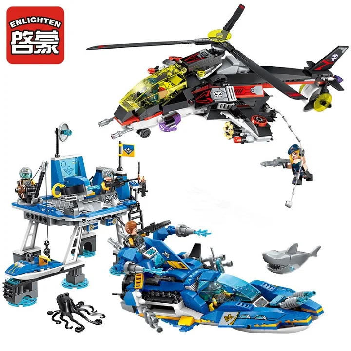 2720 Enlighten строительный блок высокотехнологичная Эра Garma Mecha Man 7 фигурок 1351 шт. развивающие технические Кирпичи Игрушка для мальчика подарок - Цвет: 2720