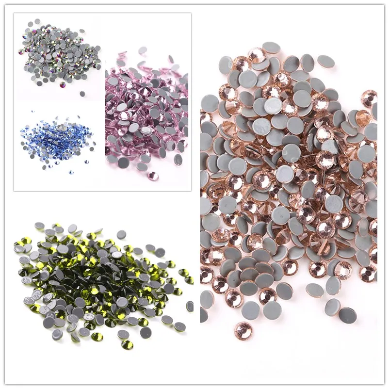 

wholesales! SS6 multi colors 1000 Gross hot fix Rhinestones flatback glass stones for beautiful bag accessories wedding dresses