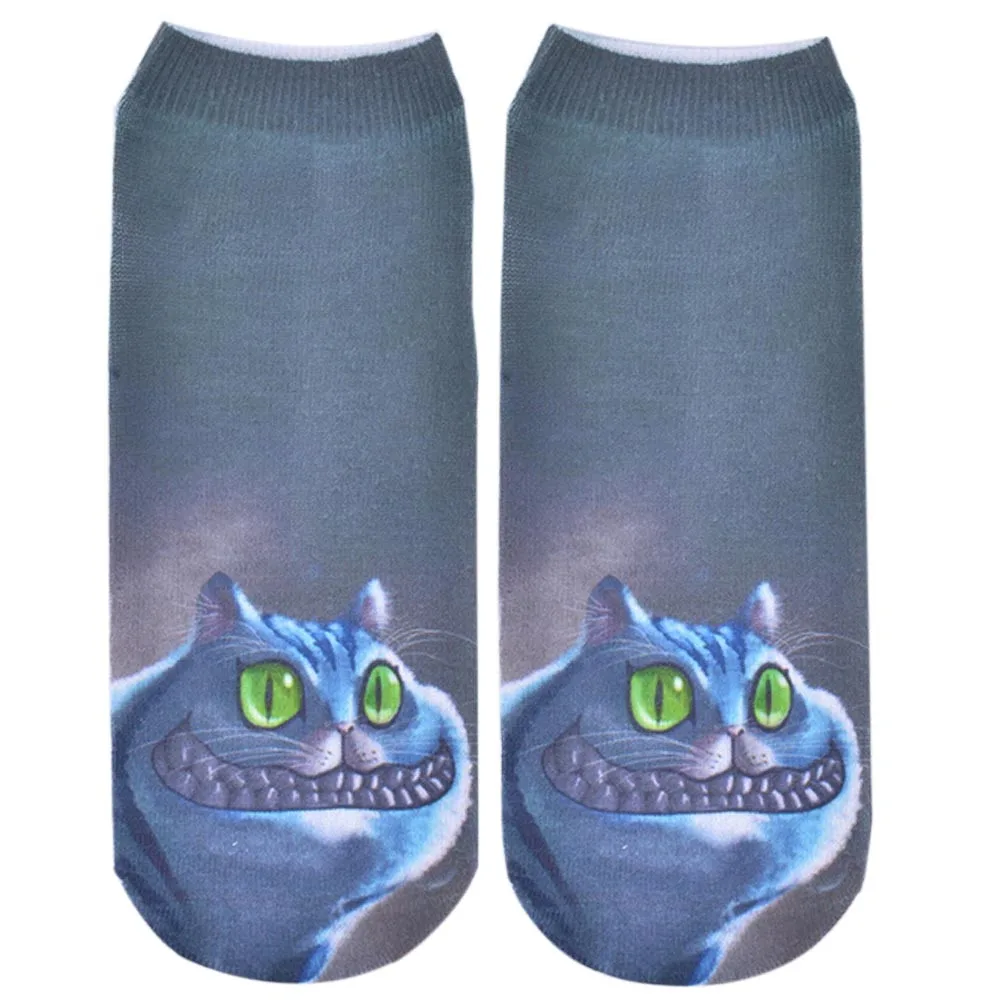 Женские носки с 3D принтом животных летние милые короткие повседневные забавные