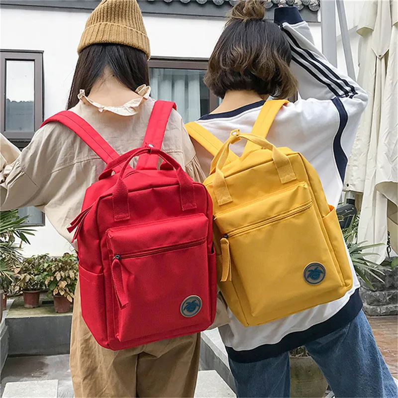Фото Osmond женские желтые красные рюкзаки холщовые ранцы повседневные - купить