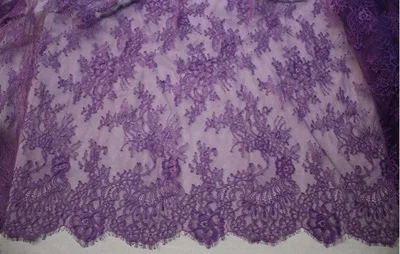 Purple width 150cm 3 м/Высокое качество Черный Белый Красный ресницы кружево отделка Женская мода украшение для одежды элегантные ресницы кружевной ткани свадебное платье - Цвет: Purple width 150cm