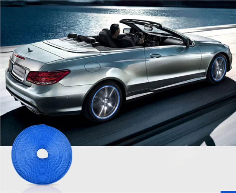 8m Car Wheel Hub Decorative Strip Auto Rim/Tire Protection for Peugeot RCZ 206 207 208 301 307 308 406 407 408 508 2008-6008 | Автомобили