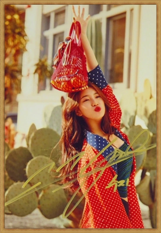 Ручной Подпись SUZY ПЭ Сью со фото с автографом 4*6 Бесплатная доставка K POP 022018B|k-pop| |