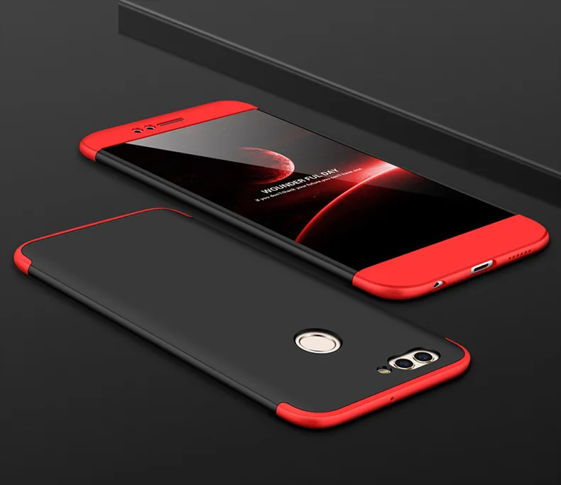 360 Degree Phone Bag Case For Huawei P8 P9 P10 Lite Plus With Tempered Glass Honor 8 9 Protect Cover |