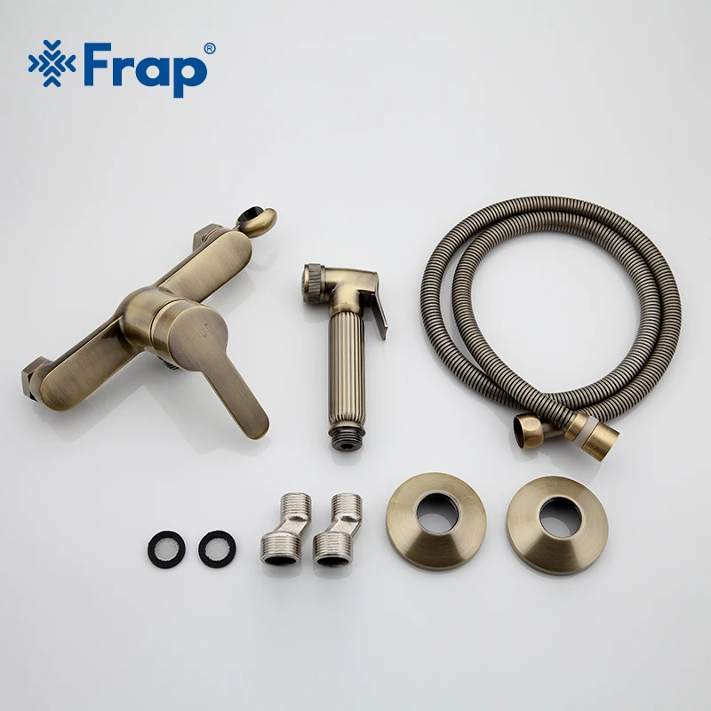 FRAP Смесители для биде бронзовая ручная Чистка спрей душа Новый Античный Набор