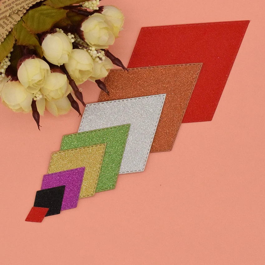 8 шт./компл. ромбовидные металлические высекальные штампы алмазные высечки для