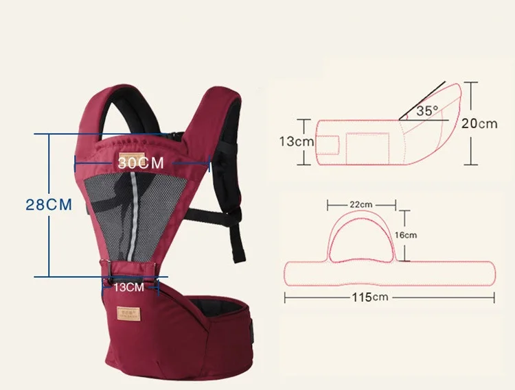 

Super Breathable 0-36 Months Baby Carrying Belt For Summer Quality Baby Wrap Backpacks Portable Infant Hipseat mochilas infantil