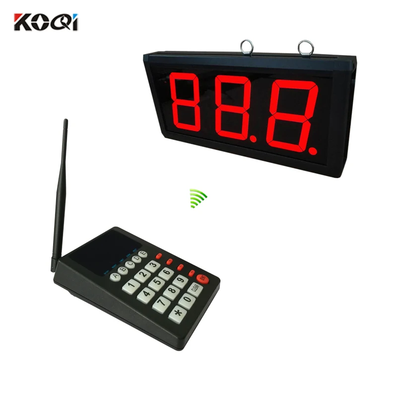 Restaurant paging system for kitchen call waiter/waitress to collect food wireless service equipment number from 001-999