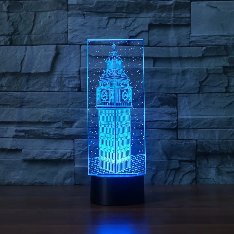 Светодиодная лампа Big Ben Touch креативный милый мультяшный детские игрушки 3d