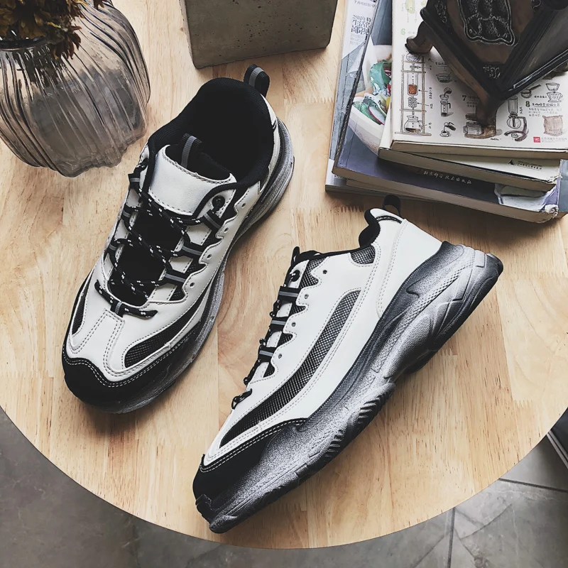Мужские кроссовки в стиле хип-хоп Prikol мягкие винтажном теннисные с открытым