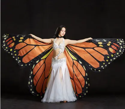 Крылья для танца живота isis открытые крылья взрослых с разноцветными бабочками