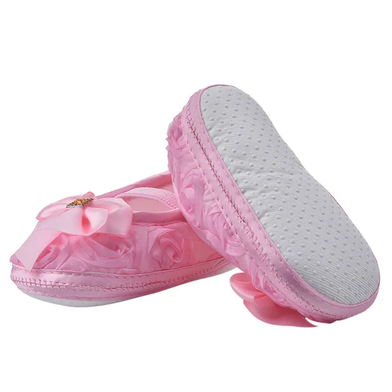 

Toddler Shoes Baby Princess Shoes Newborn Girls Bowknot Rubber Band Soft Bottom Lovely Casual Pre Walkers Shoes 3 Colors