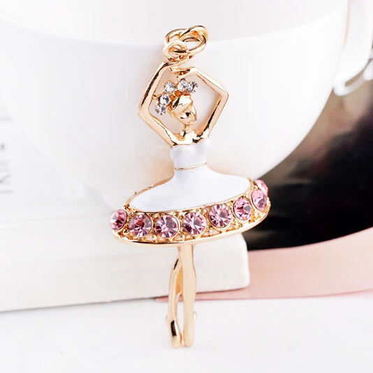 

Ballet Ballerina Dancer Girl Souvenir Gift Keychain Key Chain Purse Pendant For Car Keyring Holder Women Jewelry