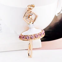 ballet ballerina dancer girl souvenir gift keychain key chain purse pendant for car keyring holder women jewelry