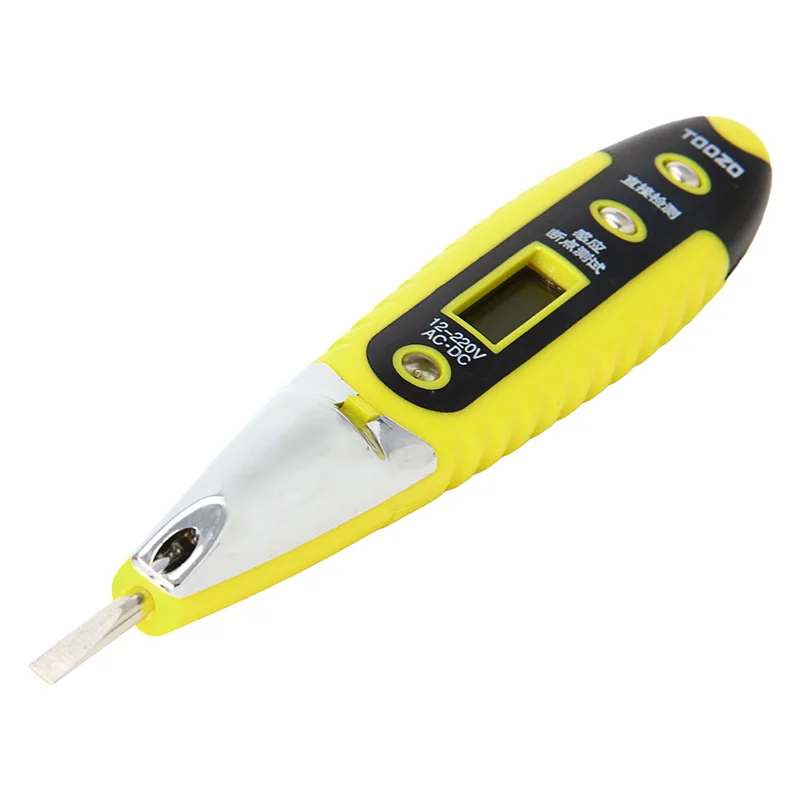 

TOOZO 12-220V AC DC Multifunction Digital Test Pencil LED Electonic Sensor Tester