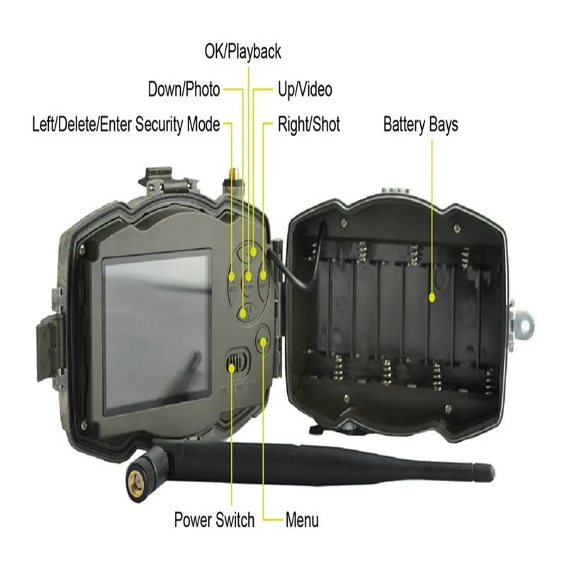 Bolyguard охотничья камера 30MP 3G MMS SMS 940nm ИК Ночное Видение 100ft Скаут Дикая фото ловушка