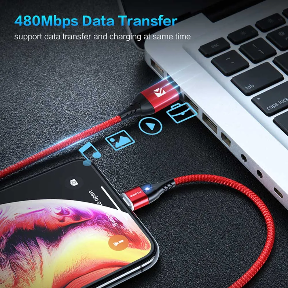 Магнитный зарядный usb-кабель FLOVEME Type-C 3 А для iPhone Samsung Xiaomi | Мобильные телефоны и