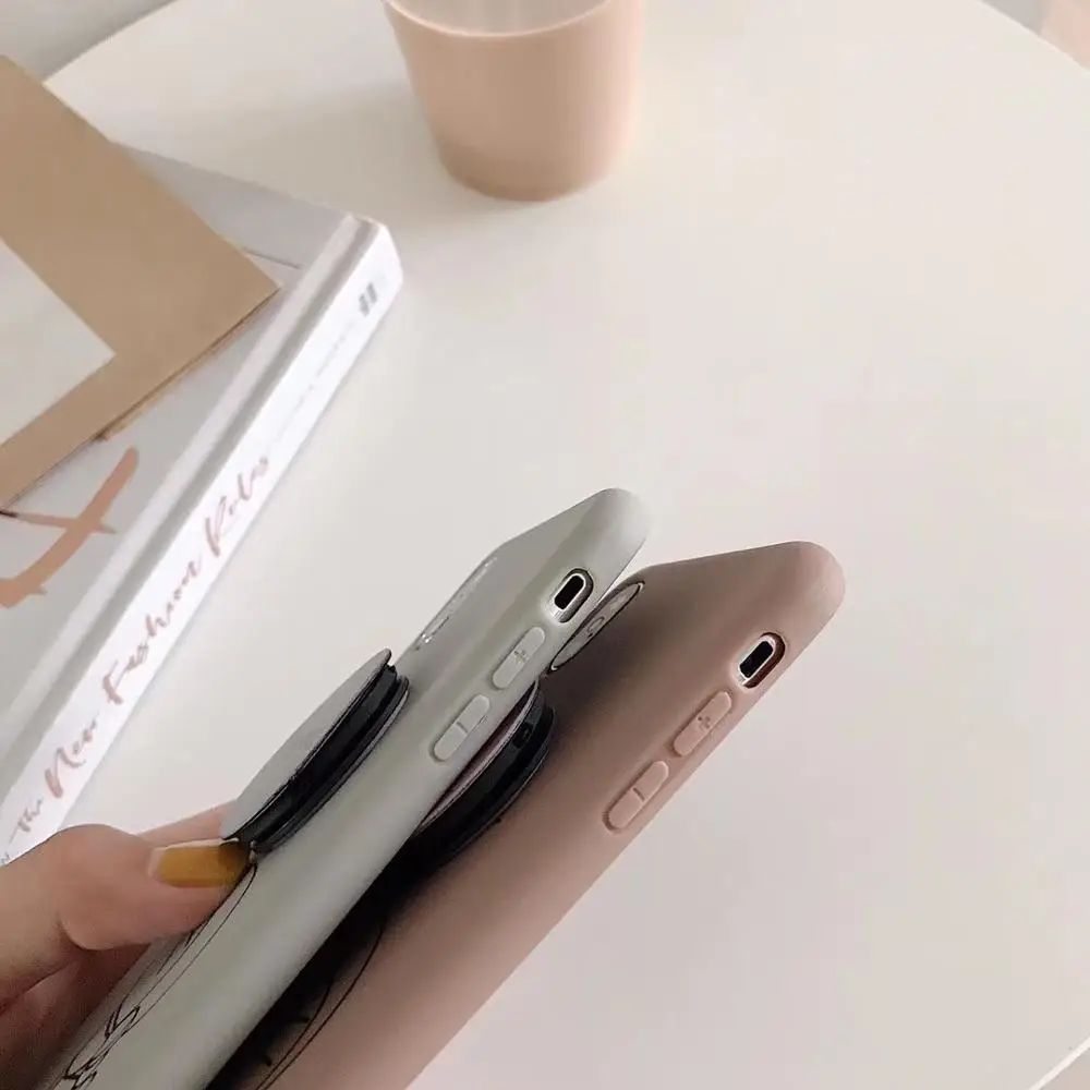 MORINMORINBO iPhone6 7 8 Plus милый нарисованный Дораэмон и подставка X XR XS MAX Drop-proof толстый