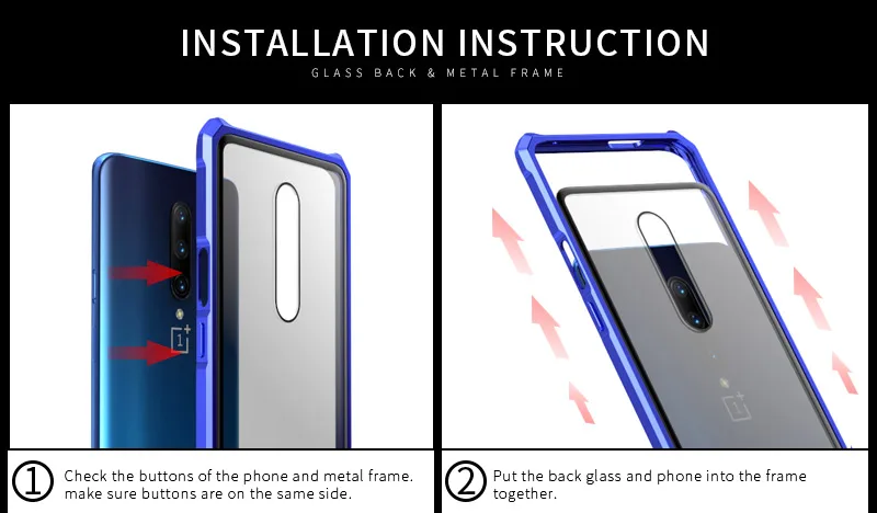 Oneplus 7 Pro Бампер Oneplus7 телефонные чехлы алюминиевая металлическая рамка бампер с прозрачным закаленным стеклом задняя крышка для One Plus 7 7Pro