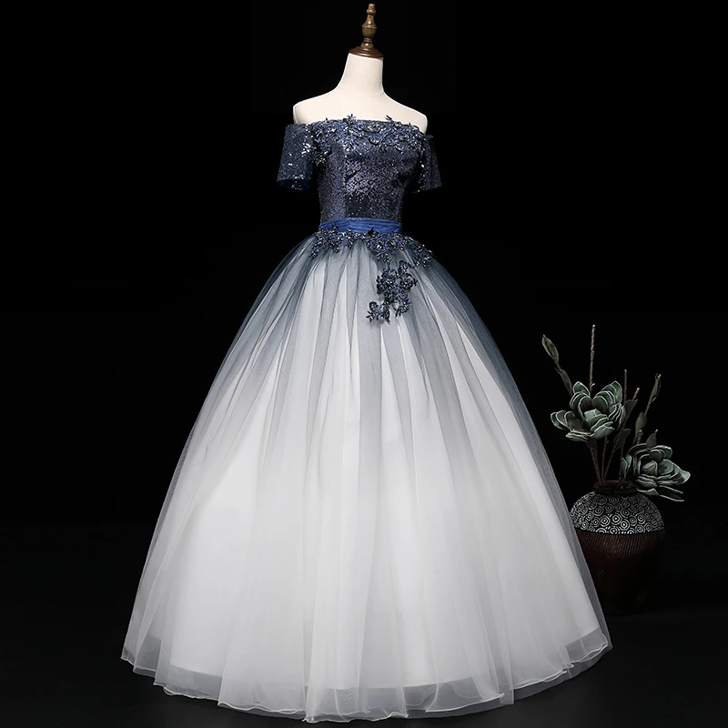 Ruthshen 2020 новые платья для Quinceanera с открытыми плечами короткими рукавами Пышное