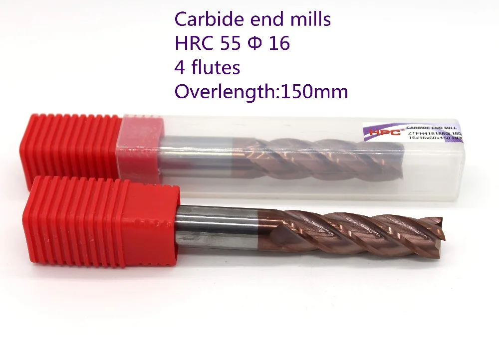 

16*16*150 of 4 flutes flat end mills carbide end milling tungsten knife CNC machine tools mill cutter