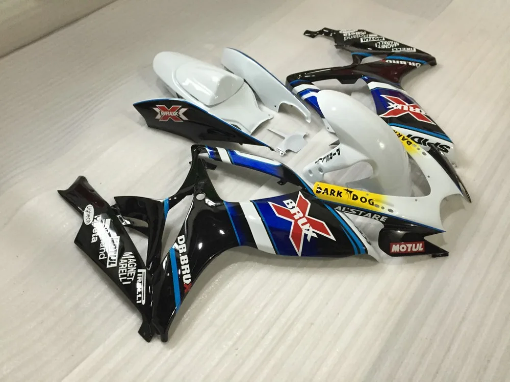Комплект обтекателей для мотоцикла GSXR600 750 06 07 GSXR750 K6 2006 2007 белая фотография +