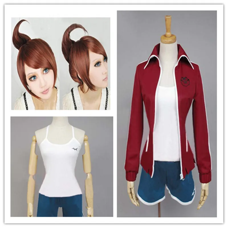 Dangan Ronpa Danganronpa Aoi Asahina форменная винно красная куртка и шорты аниме Хэллоуин
