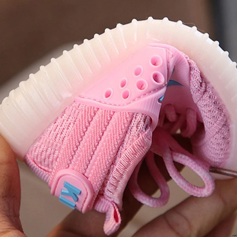 1 Pair Spring Autumn New Children Shoes Five-pointed Star LED Lights Casual Sports Shoe Boys Girls Baby Toddler Shoes