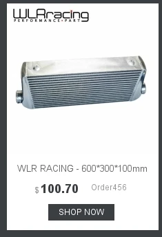 WLR RACING-600*300*100 мм Универсальный турбо интеркулер бар и пластина OD = 3," Переднее Крепление интеркулера WLR-IN817-30