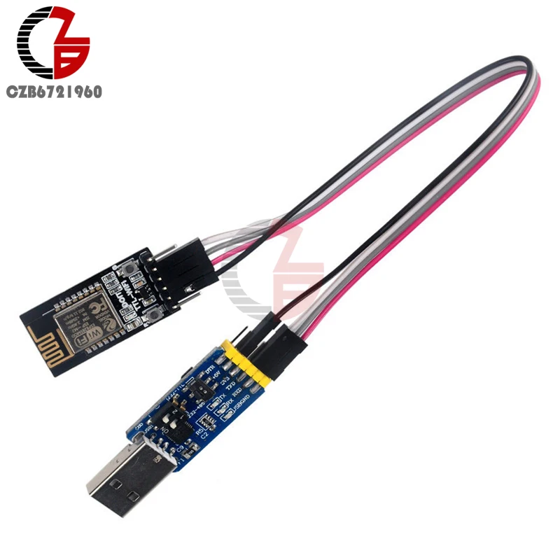 

Беспроводной WIFI последовательный ТТЛ-к ESP-M2 ESP8285 модуль + 6 в 1 CP2102 USB в TTL модуль взаимной конвертации с 4-контактным кабелем