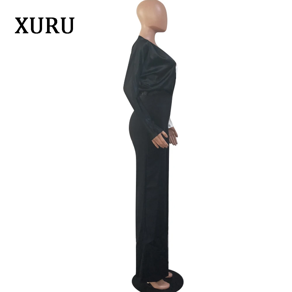 Женский комбинезон с V-образным вырезом длинным рукавом | Женская одежда