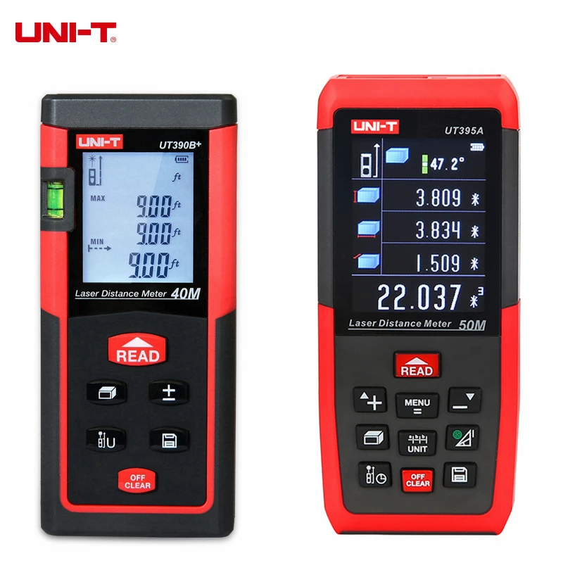 UNI T UT390B + UT391 UT395A UT395B UT395C портативный лазерный дальномер 40 м 50 60 70 100 дальномер|distance